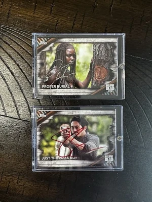 Topps the Walking Dead Autograph Michonne & Glenn - Image 1 of 2