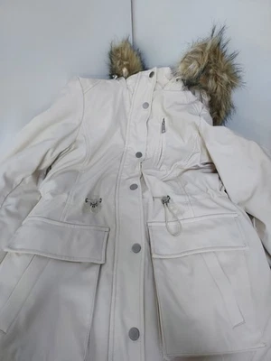 Chaqueta anorak de peso pesado con capucha de piel sintética extraíble, XS Foto 1 de 4