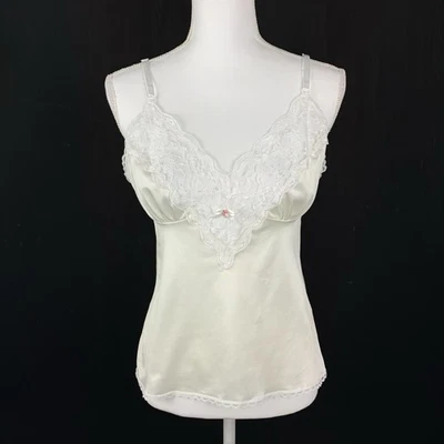 Camiseta sin tirantes vintage Ashley Taylor para mujer M de encaje hecha en EE. UU. Coqueta romántica Foto 1 de 4