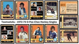 1972-73 O-Pee-Chee Hockey Set Break 1-150 * * Elige tu tarjeta * * Escaneo delantero/trasero - Imagen 1 de 279
