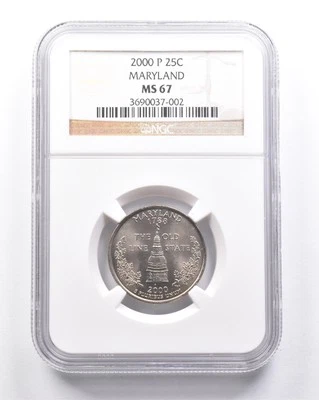 MS67 2000-P Washington State Quarter Maryland NGC *6333 - Image 1 of 3