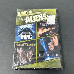 New Sealed  4 Movie Midnight Marathon Pack: Aliens (DVD) The Thing Virus Village - Bild 1 von 3