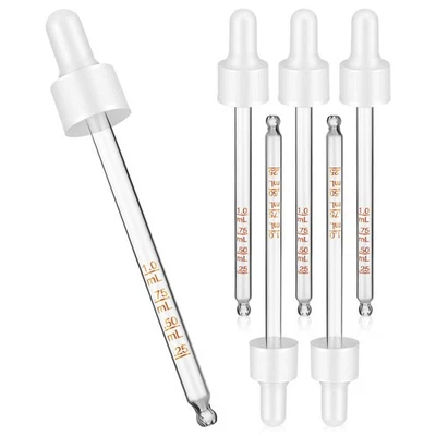  6 Pcs Liquid Dispenser Pipettes Oil Dropper Glass Graduated for Oils - Image 1 of 2