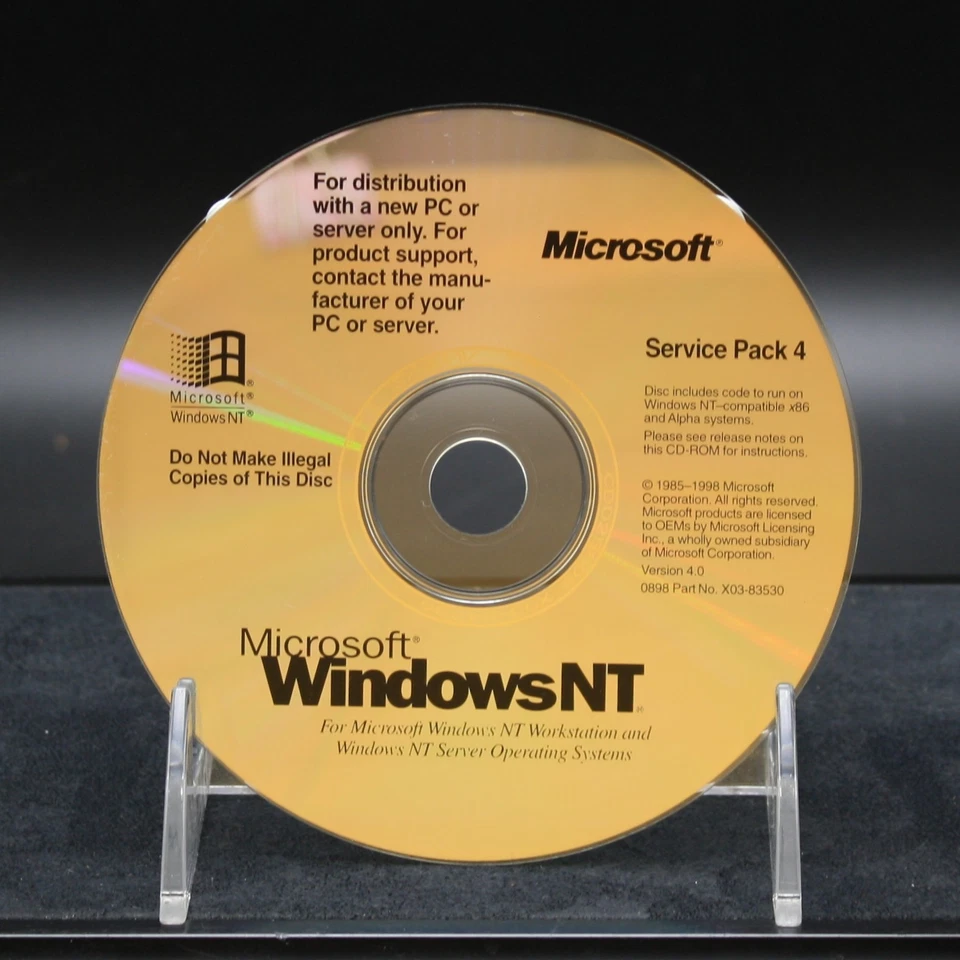 Microsoft Windows NT Service Pack 4 Foto 1 de 1