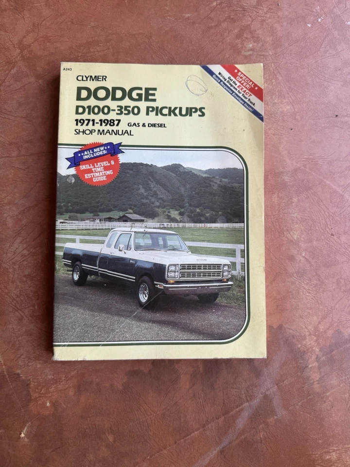 Camioneta pick-up Dodge D-150 D200 1971-1987 manual de reparación de taller guía del motor Foto 1 de 4