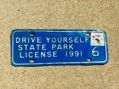 Номерной знак 1991 Michigan Mackinac Island State Park Drive Yourself No 6 - Изображение 1 из 2