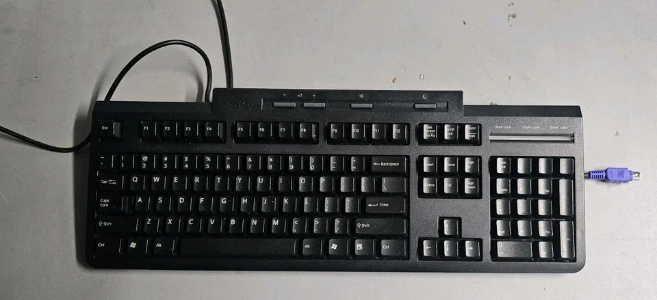 Sony Vaio PCVA-KB4P/U Desktop PS2 Wired Keyboard Num Pad Six Pin - Tested Works  - Image 1 of 4