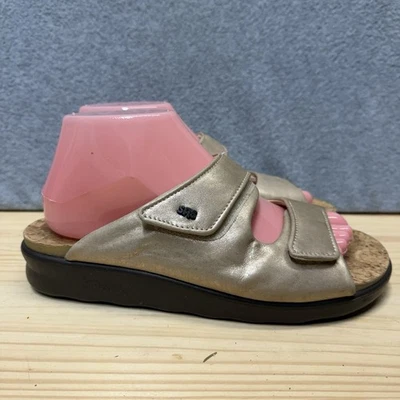 SAS Tripad Comfort Womens Gold Cozy Slide Sandals Double Hook Loop Strap 8M - Image 1 of 4