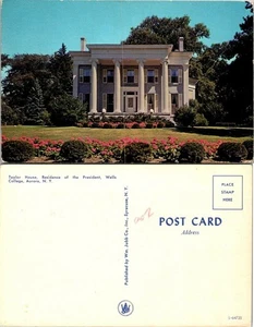 New York(NY) Aurora Wells College Taylor House Purple Flowers Vintage Postcard - Picture 1 of 1