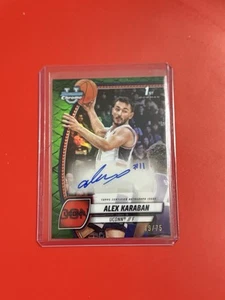 2024-25 Bowman Chrome U ALEX KARABAN Reptilian Green Refractor 01/75 AUTO UConn - Picture 1 of 2