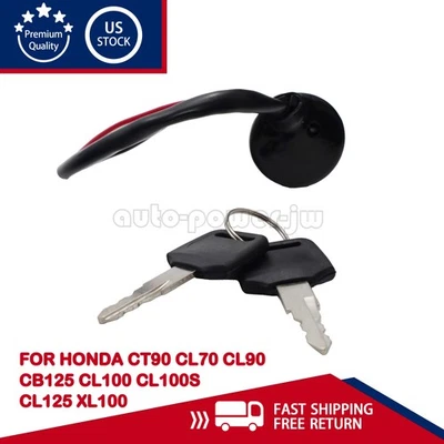 Nuevo interruptor de llave de encendido para Honda CT90 CL70 CL90 CB125 CL100 CL100S CL125 XL100 Foto 1 de 4