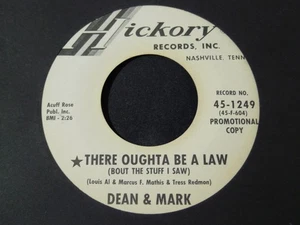 DEMO PROMO-DEAN & MARK-THERE OUGHTA BE A LAW-HICKORY - Picture 1 of 2