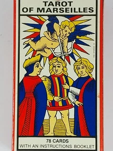 Vtg Tarot of Marseilles Cards Deck Grimaud Made in France 78 Cards In Box 1963 - Imagen 1 de 11