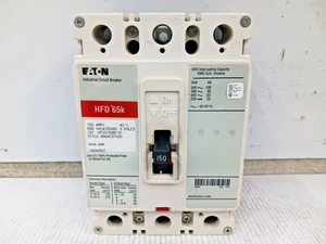 Disyuntor industrial Eaton 150 amperios 3 polos 600 VAC / 250 VDC HFD3150BP10 - Imagen 1 de 8