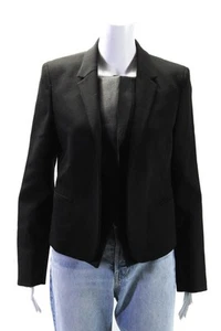 Blazer Neil Barrett para mujer de lana en capas con botones a presión con cuello negro talla 42 EUR - Imagen 1 de 8