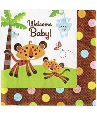 Servilletas de papel Fisher Price juguete lindas para niños ABC baby shower fiesta bebida 16 quilates Foto 1 de 3