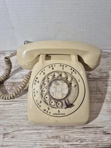 Telefono Vintage Bell System Western Elettrico Rotante Scrivania Giallo Modello AE 80 - Foto 1 di 6