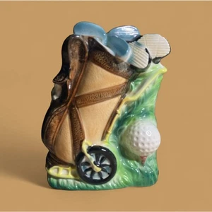 Vintage Relpo Ceramic Golf Bag Planter Vase #6224  Japan No Chips Desk or Plante - Picture 1 of 10