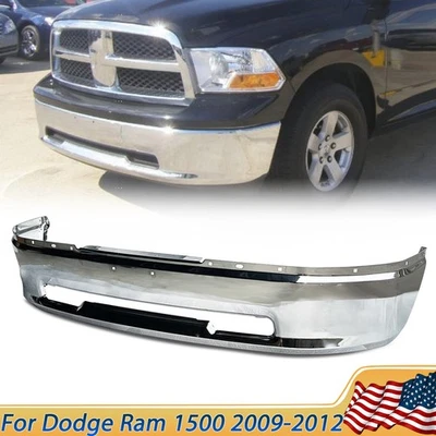 Front Bumper For 2011-2012 Ram 1500 Fit 2009-2010 Dodge Ram 1500 Chrome Foto 1 de 4