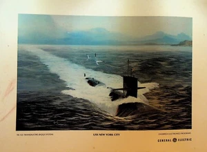 USS New York City Print General Electric Undersea Electronics Program - Imagen 1 de 1
