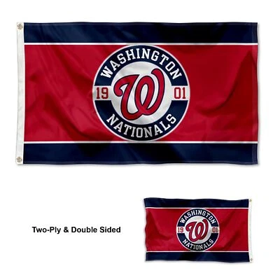 Washington Nationals Double Sided Embroidered Flag - Image 1 of 4