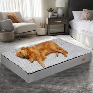 XXL Orthopedic Calming Dog Couch Bed Pet Puppy Removable Washable Plush Mattress - Picture 1 of 15