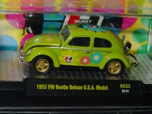 M2 MACHINES 1953 VOLKSWAGEN VW BUG HIPPIE FLOWER POWER -Light Green. MIP - Picture 1 of 4