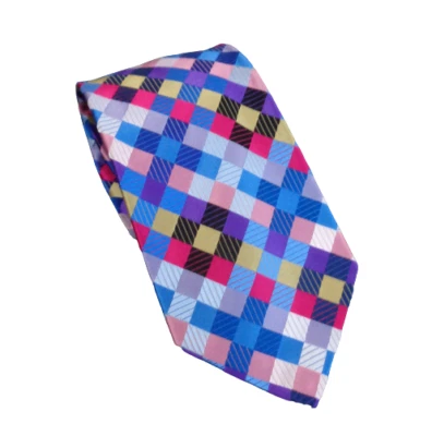 DUCHAMP LONDON, IMPRESIONANTE CORBATA 'CUADRADOS A RAYAS' AZUL Y MULTICOLOR, FREEPOST Foto 1 de 4