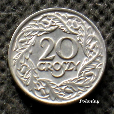 OLD COIN OF POLAND 20 GROSZY 1923 SECOND REPUBLIC (II RZECZPOSPOLITA POLSKA) - Image 1 of 2