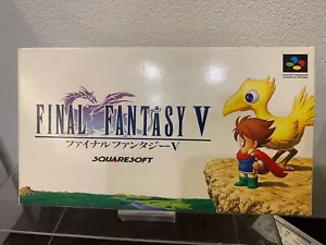 (Stock) Nintendo Super Famicom Final Fantasy V FF 5 Japan SFC SNES box - Picture 1 of 4