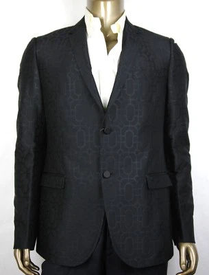 $2720 Gucci Hombre Negro Esmeralda Jacquard Dylan 60 Chaqueta 2 Botones 322626 1000 Foto 1 de 4