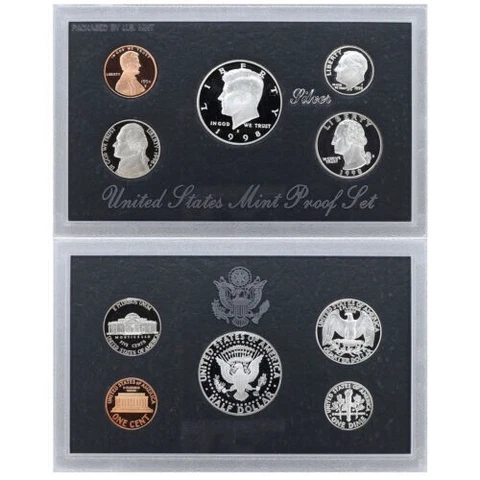 1998-S 90% Silver Proof Set United States Mint Original Government Packaging Box Cover