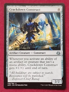 Magic The Gathering AETHER REVOLT CRACKDOWN CONSTRUCT artifact card MTG - Picture 1 of 2