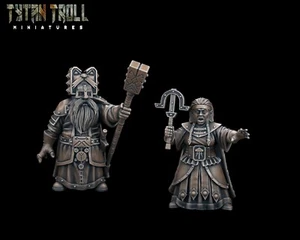 Enanos Kleriker Miniatura Set Magier para Ttrpg's Como D&d 5e Pathfinder Dsa - Bild 1 von 13