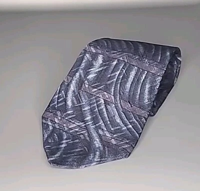 Honors - Corbata para el cuello para hombre - Hecha en EE. UU. Azul Gris 100 % Seda Corbata para hombre Foto 1 de 4