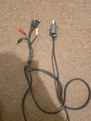 compatible Microsoft XBOX 360 COMPONENT HDTV TV AV Cable Lead - Image 1 of 2