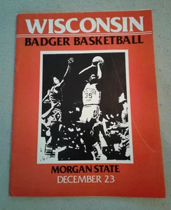 Wisconsin Badgers Basketball Program 1979-1980 Season Morgan State 12/23/1979 - Picture 1 of 6