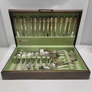 Juego de 102 piezas de cubiertos antiguos de 1847 Rogers Bros juego de patrimonio mejor plateado - Imagen 1 de 15