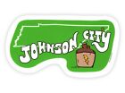 JOHNSON CITY TENNESSEE STATE MAP STICKER TRAVEL DECAL