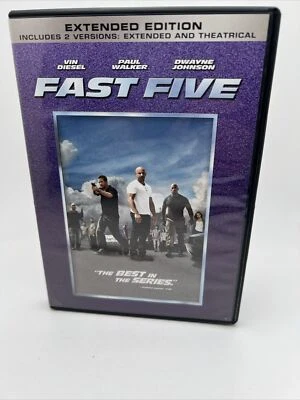 Fast Five (DVD, 2011, Rated/Unrated) Extended Edition Vin Diesel SWB Combined F1 - Image 1 of 3