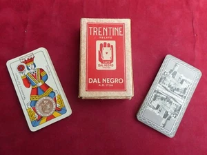 CARTE DA GIOCO REGIONALI TRENTINE DAL NEGRO 1954 BOLLO LIRE 100 + 200 - Imagen 1 de 9