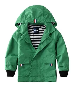 Boys Girls Waterproof Hooded Jackets Cotton Lined Rain Jackets Windbreaker - Picture 1 of 6