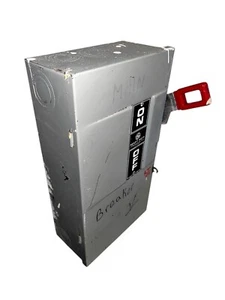 General Electric TH3362 Heavy Duty Fusible Safety Switch 60A 600 VAC 15 HP 3 P - Picture 1 of 10