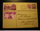 Vevey 1939 To Stuttgart Germany Cancel Zip Top-Siders Can Bus Postal Stationery