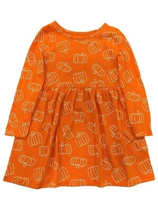 Infant 2 piece Girls Orange Pumpkin Halloween Dress w/bloomers 12 months - Picture 1 of 1