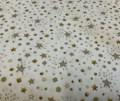 TELAS QT - ARRR MATEYS #1649-27939-Z - ESTRELLAS - BLANCO DE TURNOWSKY - POR YARDA Foto 1 de 3