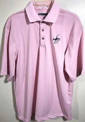 Men's Pebble Beach Golf Polo Short Sleeve Shirt Pink Size L Large - Image 1 of 4