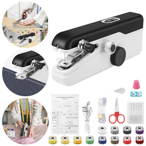 Mini Portable Smart Electric Tailor Stitch Hand-held Sewing Machine Home Travel - Picture 1 of 9