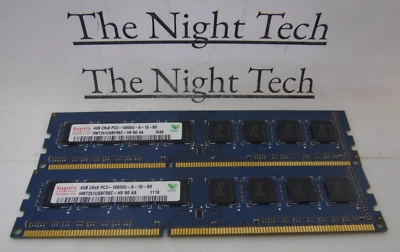 Hynix 8GB (2x4GB) RAM Memory 2Rx8 PC3-10600U 1333Mhz DDR3 HMT351U6BFR8C-H9 - Image 1 of 4