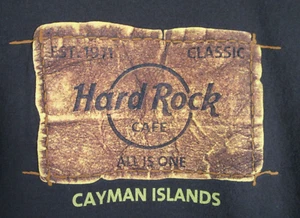 Hard Rock Cafe Cayman Islands Medium Graphic Brown T-Shirt - Picture 1 of 4